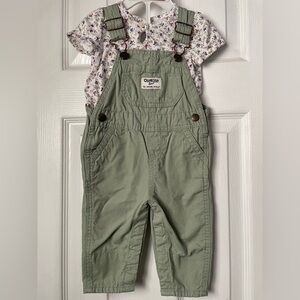 OshKosh B'gosh Sage Green Kids Overalls